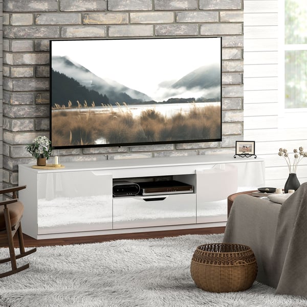 TV-taso, 160x38x43 cm, Valkoinen