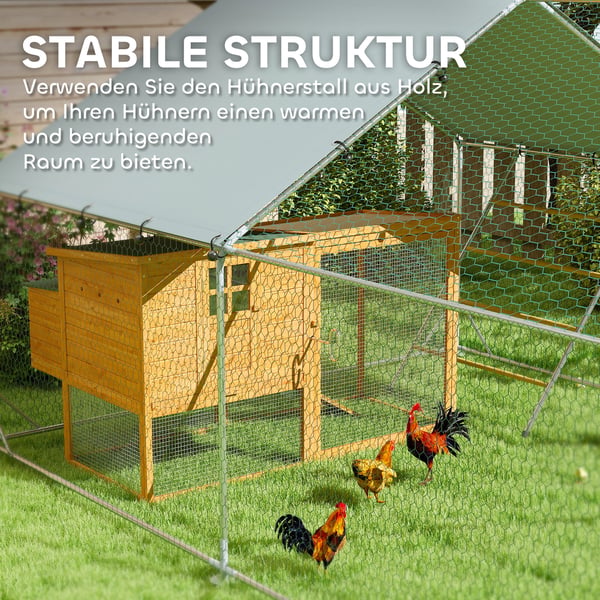 Chicken Run, 300x800x195 cm, Hopea