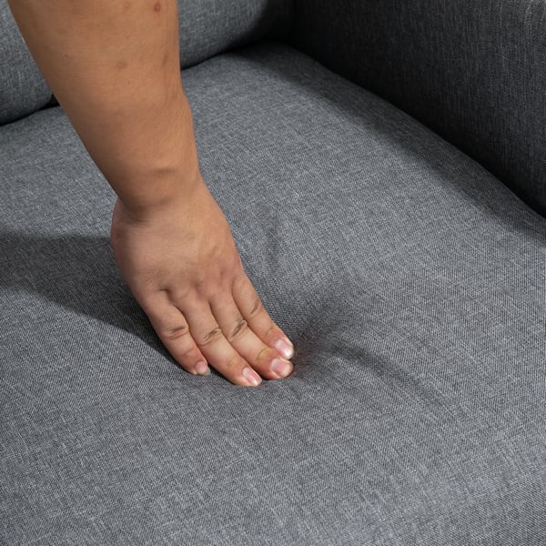 Fåtölj med recliner, 67x87x98 cm, grå
