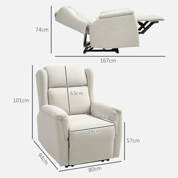 Nojatuoli, 80x94x101 cm, beige