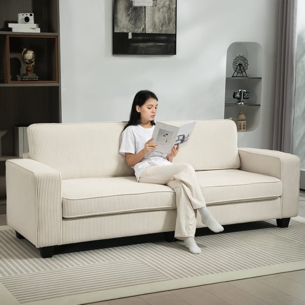 Sofa, 227x84x87 cm, Creme