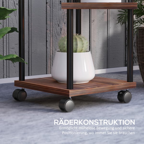 Planteholder, 59x59x110 cm, Sort