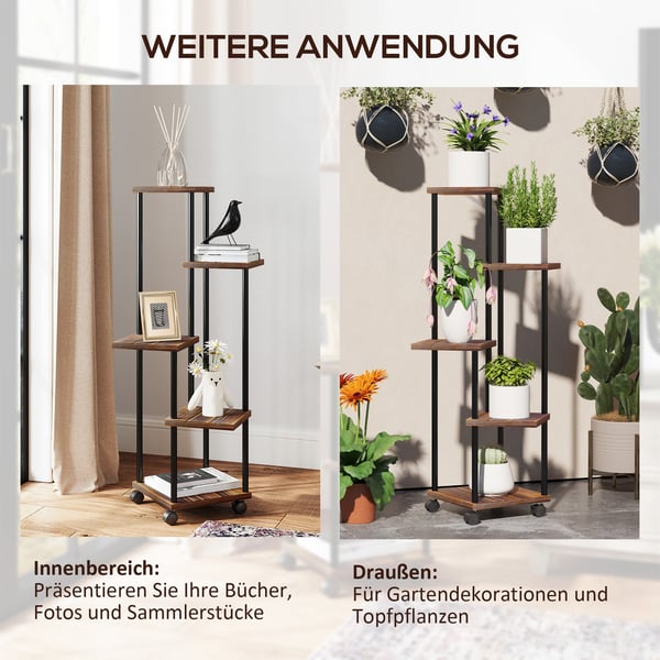 Planteholder, 59x59x110 cm, Sort