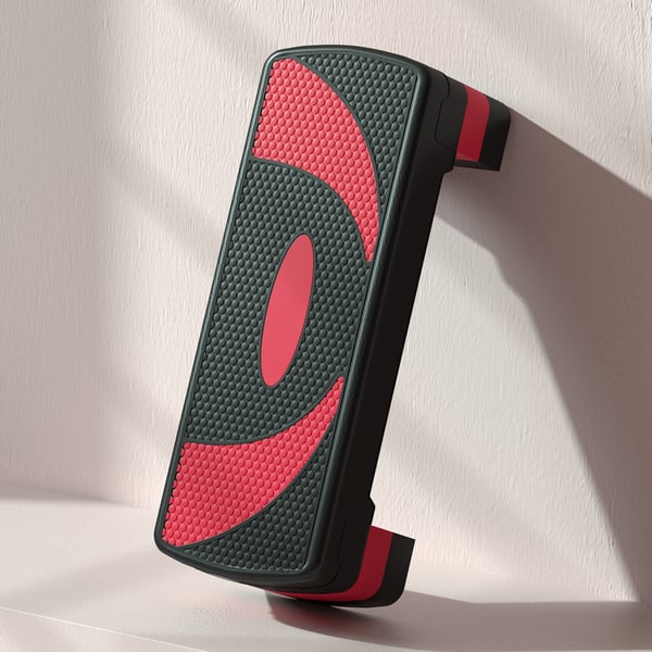 Aerobic Stepper, 80x31x20 cm, Rød og Sort
