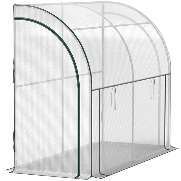 Drivhus, 200x80x157 cm, Hvid Drivhus, 200x80x157 cm, Hvid