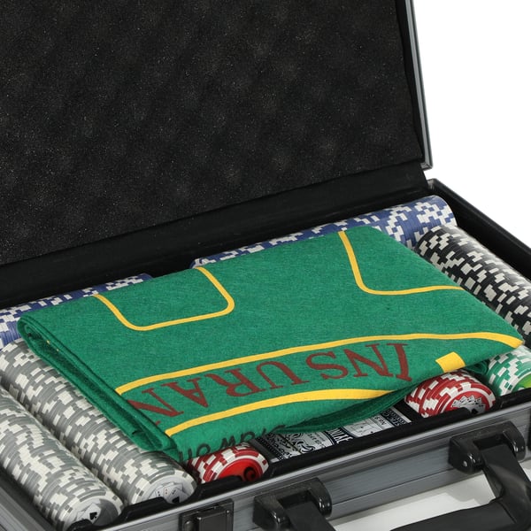 Poker Sæt, 39,5x28x8 cm, Grå