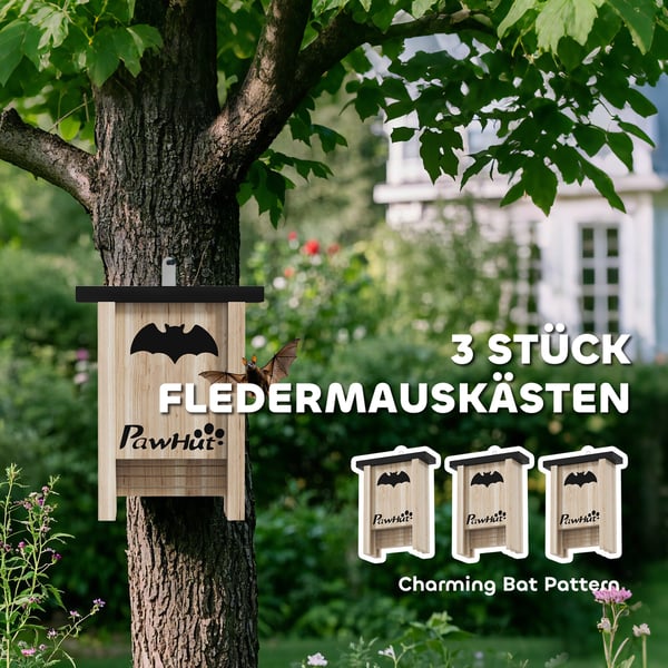 Fladdermushus, 18x6x22,5 cm, Naturlig