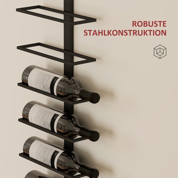 Vinhylla, 27x10x116 cm, Svart