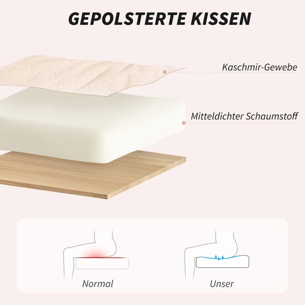 Kontorsstol, 58x67x91-99 cm, Krämfärgad