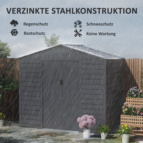Have skur, 213x131x192 cm, grå