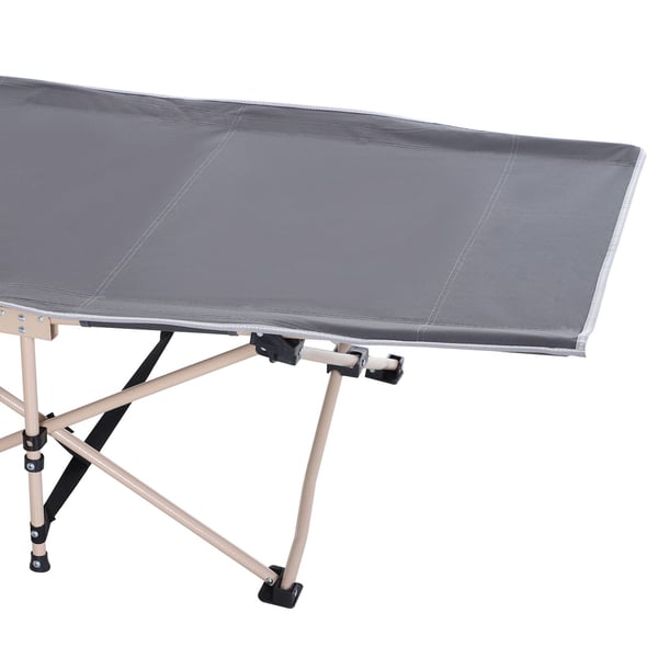 Camping seng, 190x68x52 cm, grå