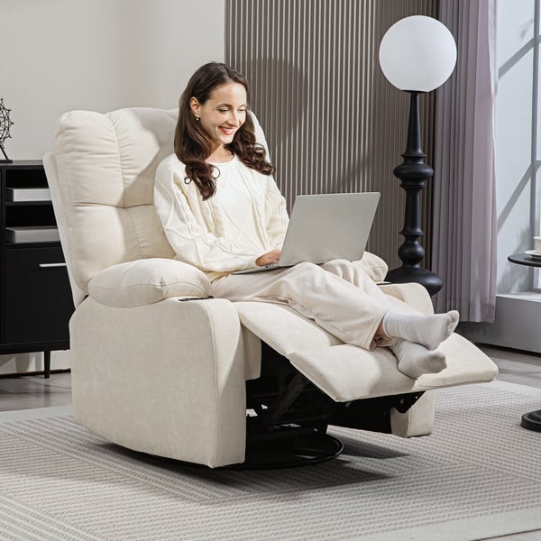 Lænestol med vippefunktion, 88x96x108 cm, beige
