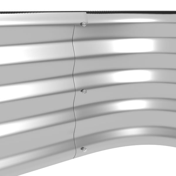 Planteholder, 118x45x30 cm, sølv