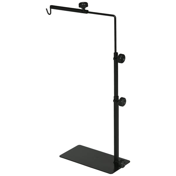 Ställ för reptilvärmelampa, justerbar, 40x15x95 cm, svart