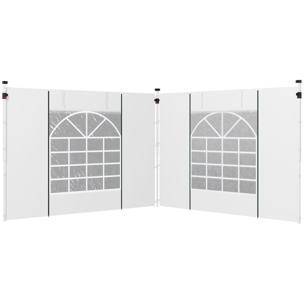 Gazebo Sidepaneler, 295x195 cm, Hvid