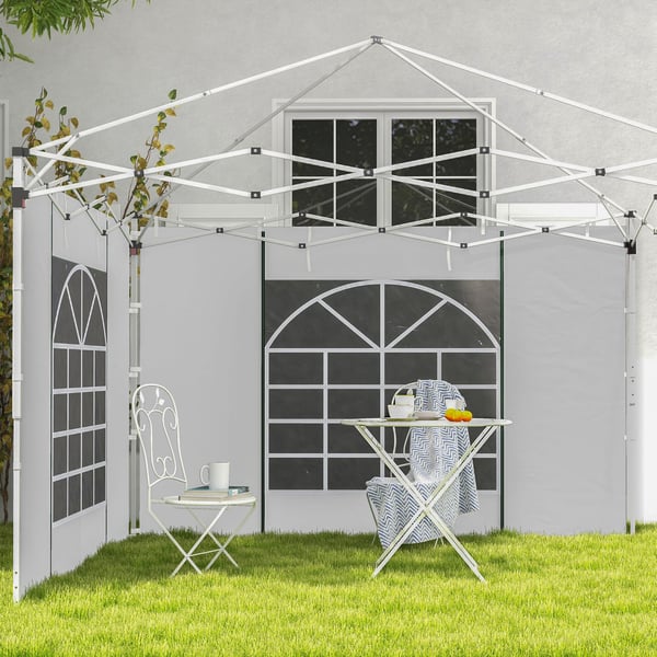 Gazebo Sidepaneler, 295x195 cm, Hvid