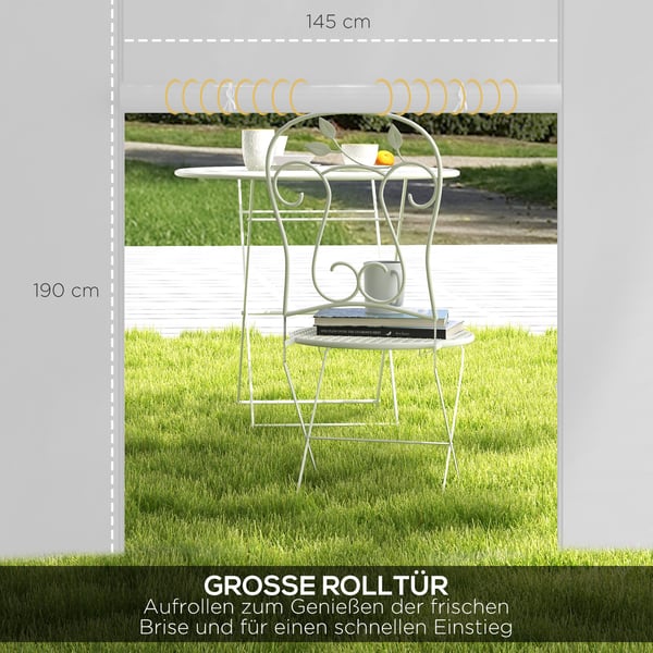 Gazebo Sidepaneler, 295x195 cm, Hvid