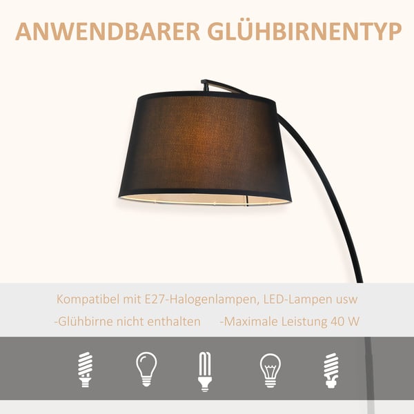 Lattiavalaisin, Metalli, 105x47x190 cm, Musta