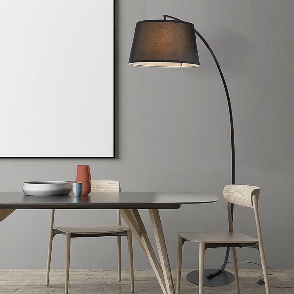 Lattiavalaisin, Metalli, 105x47x190 cm, Musta