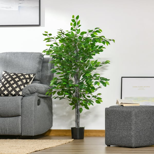 Kunstig Ficus-træ, 135 cm, Grøn