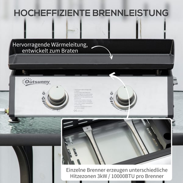 Bordgrill, 48,5x46x21 cm, Silver