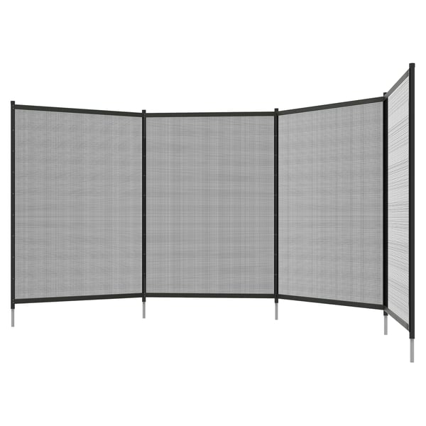 Poolstaket, 365x126 cm, Svart