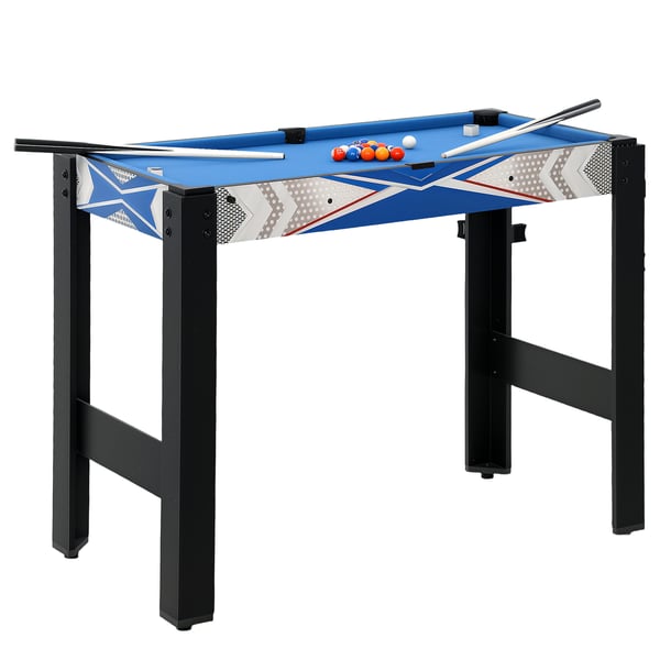 Multispil Bord 5 i 1, 91x45,5x76 cm, Blå Sort