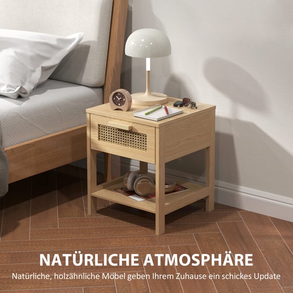 Natsbord, 40x40x48,4 cm, Natur