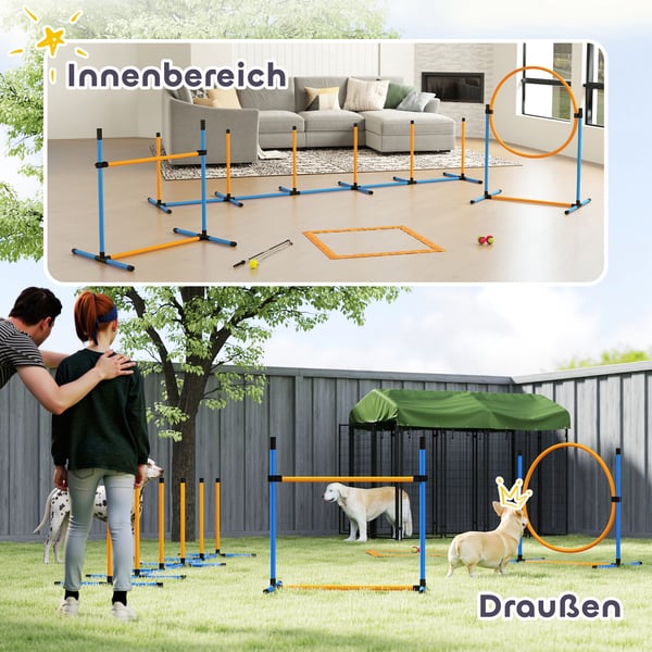 Agility Set, 348x93x92 cm, Blå och Orange