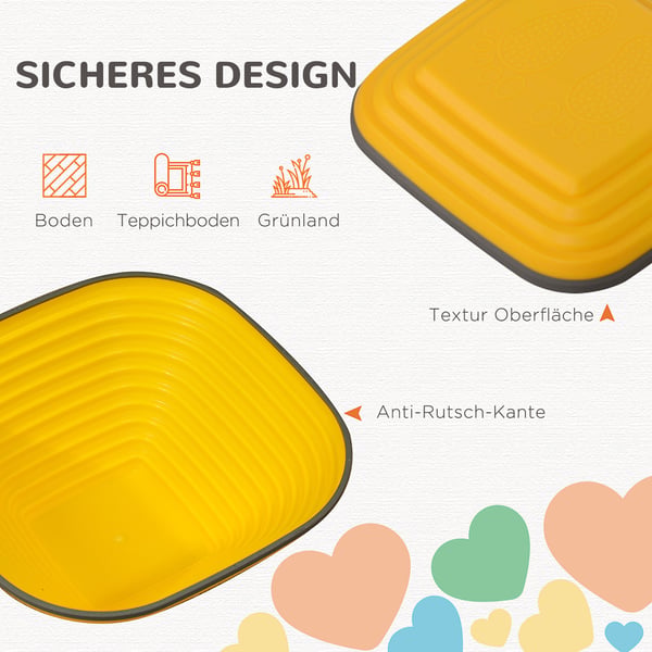 Balancerende Sten, 21,5x21,5x4 cm, 29x29x8,5 cm, 34,3x34,3x5,5 cm, 37x37x19 cm, Multifarvet