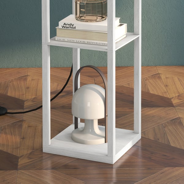 Gulvlampe, 26x26x160 cm, Hvid