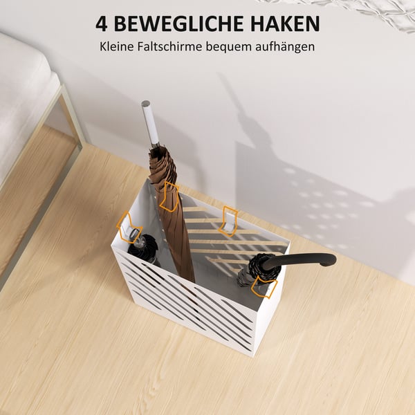 Parasolholder, 28x14x41 cm, Hvid