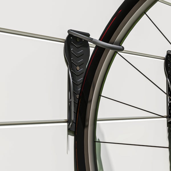Cykelväggfäste, 25,5x10,5x4 cm, Svart