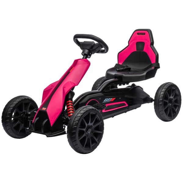 Trampbil Go-Kart, 100x58x58,5 cm, Rosa