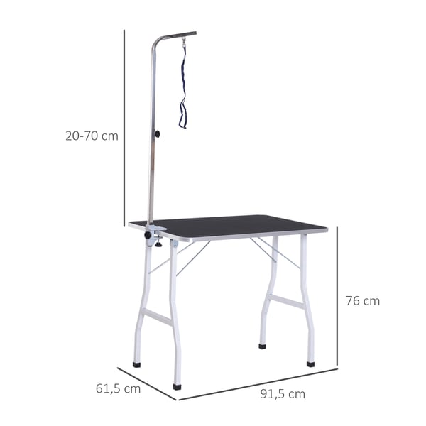 Hundvårdsbord, 91,5x61,5x76 cm, Svart