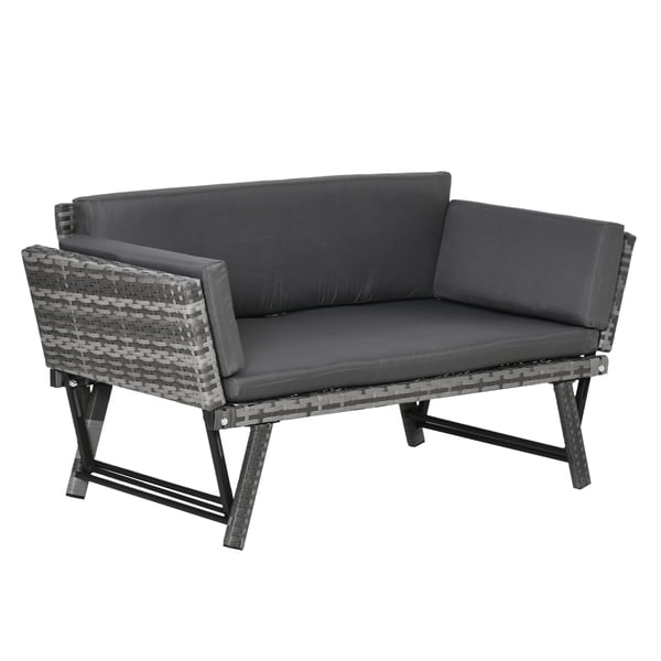 Trädgårdssoffa, 129x63x67 cm, Grå Trädgårdssoffa, 129x63x67 cm, Grå
