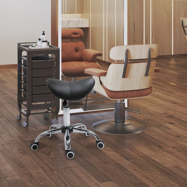 Sadelpall, 52x53x49-61 cm, Sort