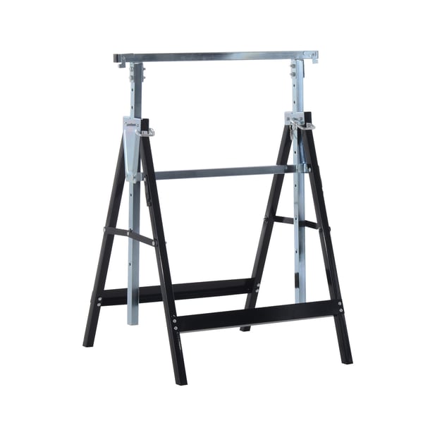 Stilladsbuk, 68x58x80-130 cm, Sort