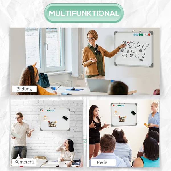 Whiteboard, 60x1,8x45 cm, Vit