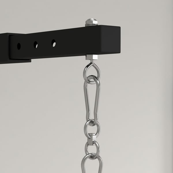 Väggfäste för boxsäck, 45-65x12x20 cm, Svart