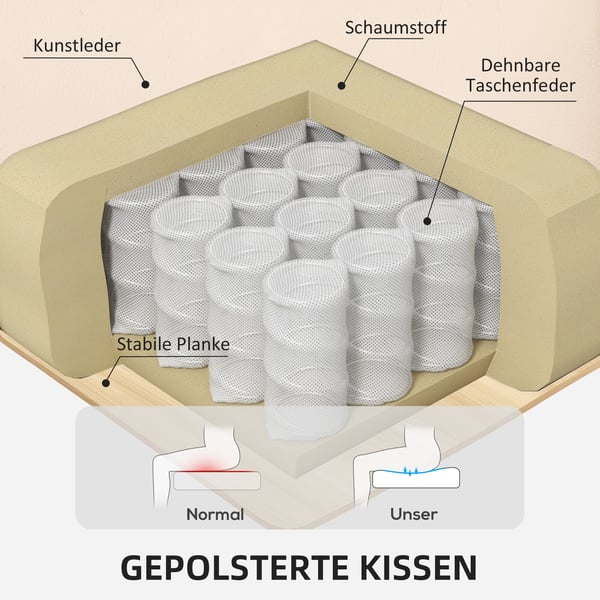 Lænestol med skammel, 86x83x107 cm, creme