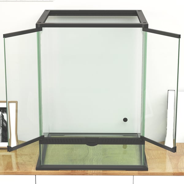 Terrarium, 45x45x60 cm, Musta