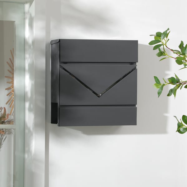 Postilaatikko, 37x10,5x37 cm, Tummanharmaa
