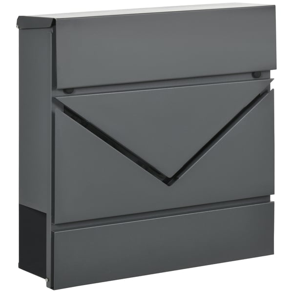 Postilaatikko, 37x10,5x37 cm, Tummanharmaa