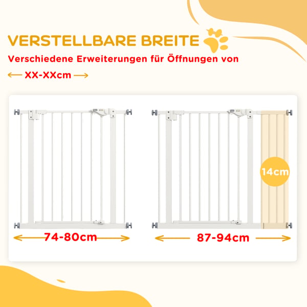 Hundgrind, 74-80x87-94 cm, Vit