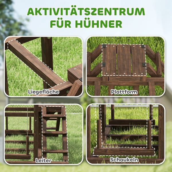 Hönslek, 82x60x55 cm, Brun
