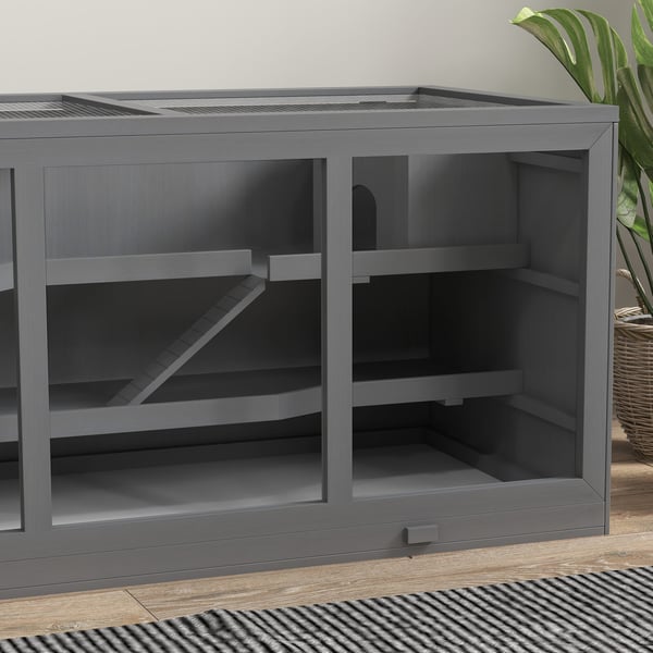 Lille kæledyrsburet, 115x57x55 cm, Grå