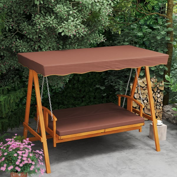Verandagynge, 236x130x181 cm, Brun
