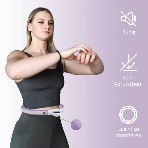 Smart Hula Hoop, 139x4,5 cm, Lilla