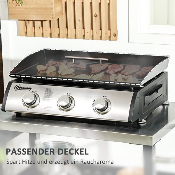 Gasolgrill, 63x47x25 cm, Svart